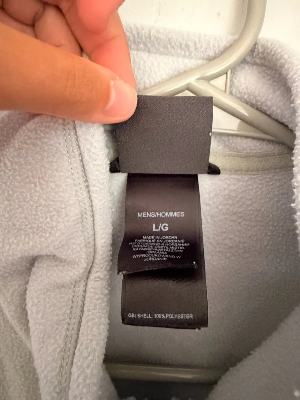 The North Face Men's Light Gray Quarter-Zip Fleece Jacket